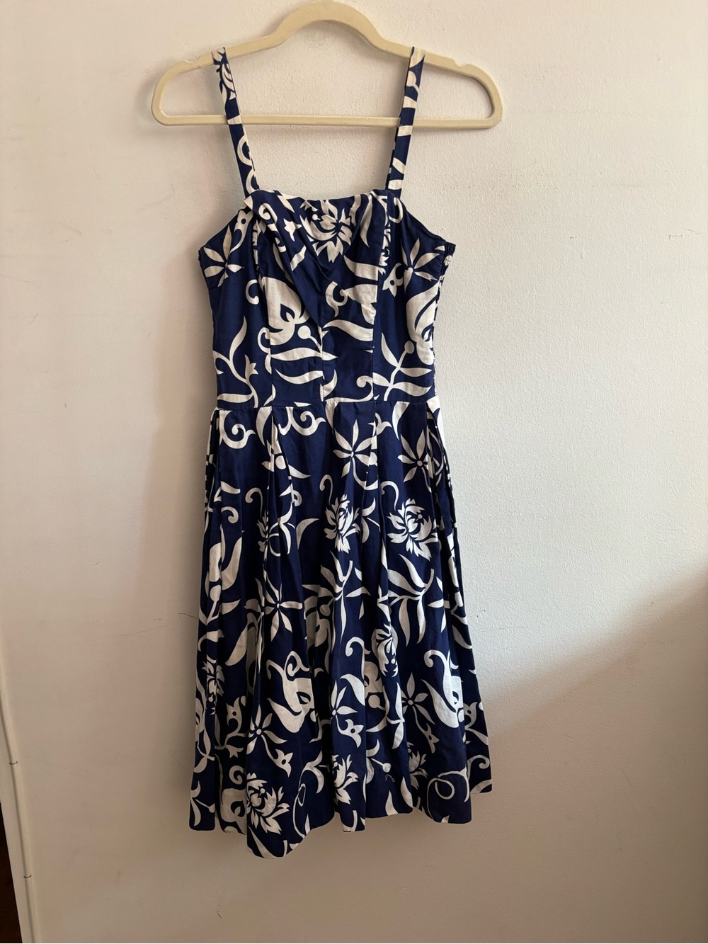 Paradise Hawaii Navy Floral Midi Sundress with Straps